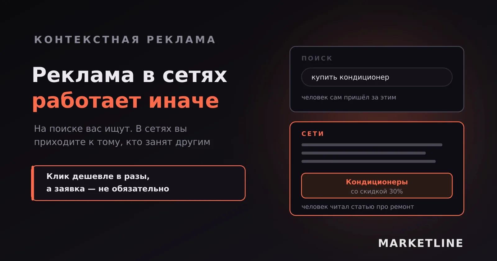 Поисковая строка с запросом и баннер внутри статьи: два разных способа встретиться с клиентом